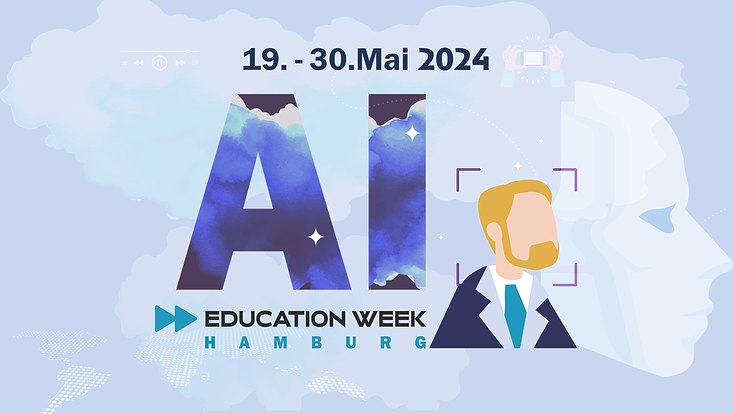 Banner der AI Education Week vom 19. bis zum 30. Mai 2024