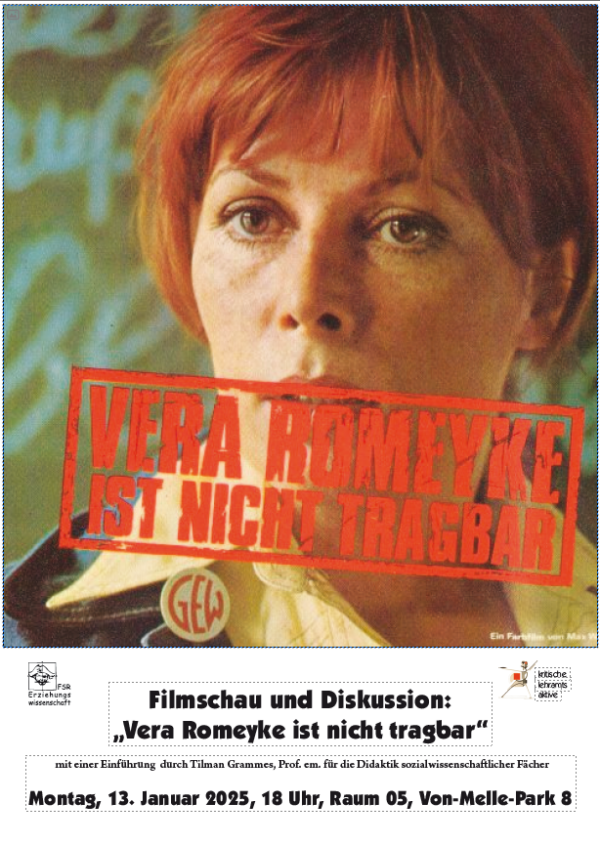 Filmplakat „Vera Romeyke ist nicht tragbar“