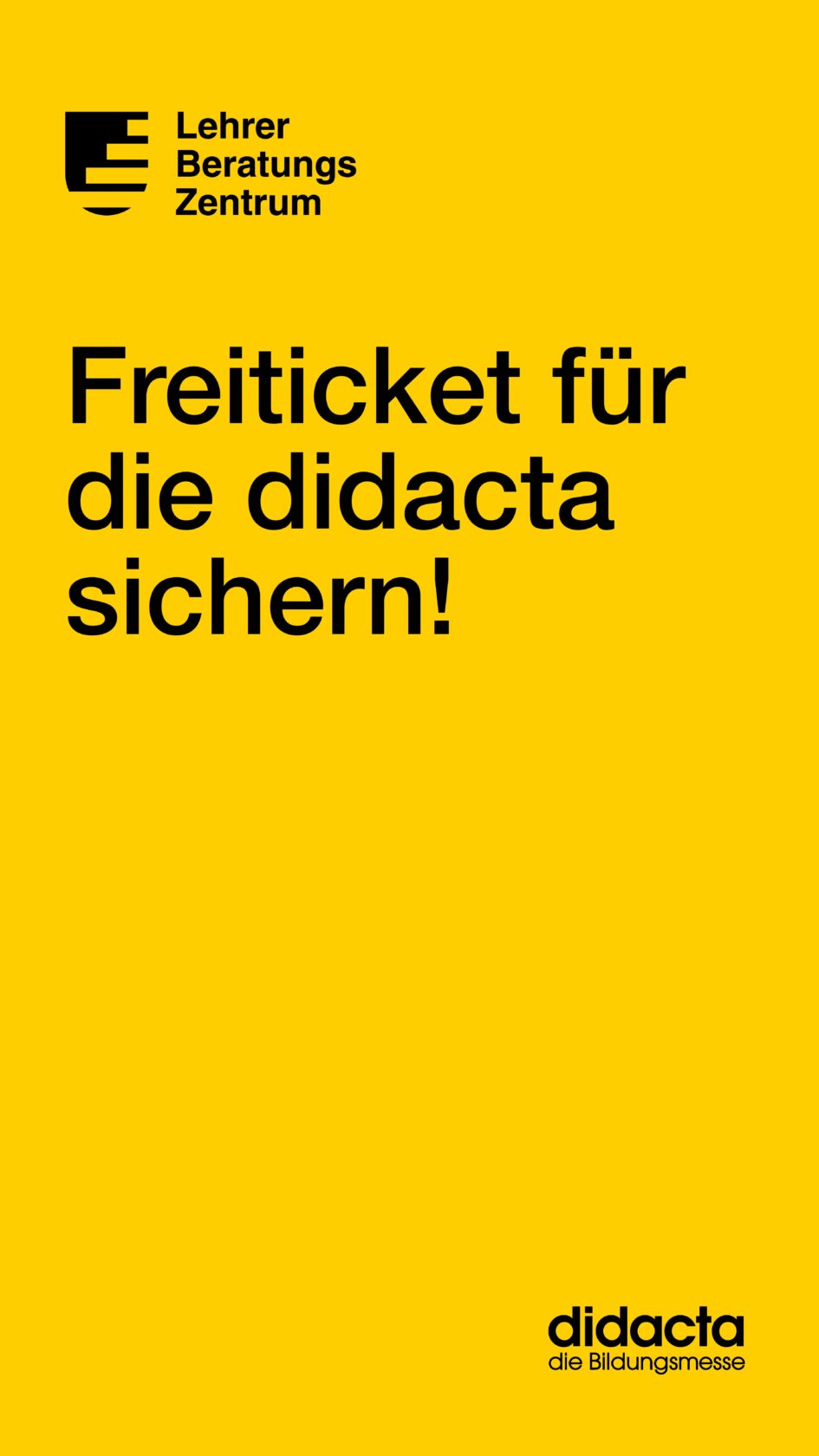 Freitickets für die didacta sichern!